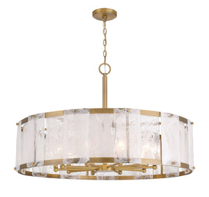 Minka-Lavery - 3638-732 - Ten Light Pendant - Veil - Legacy Brass