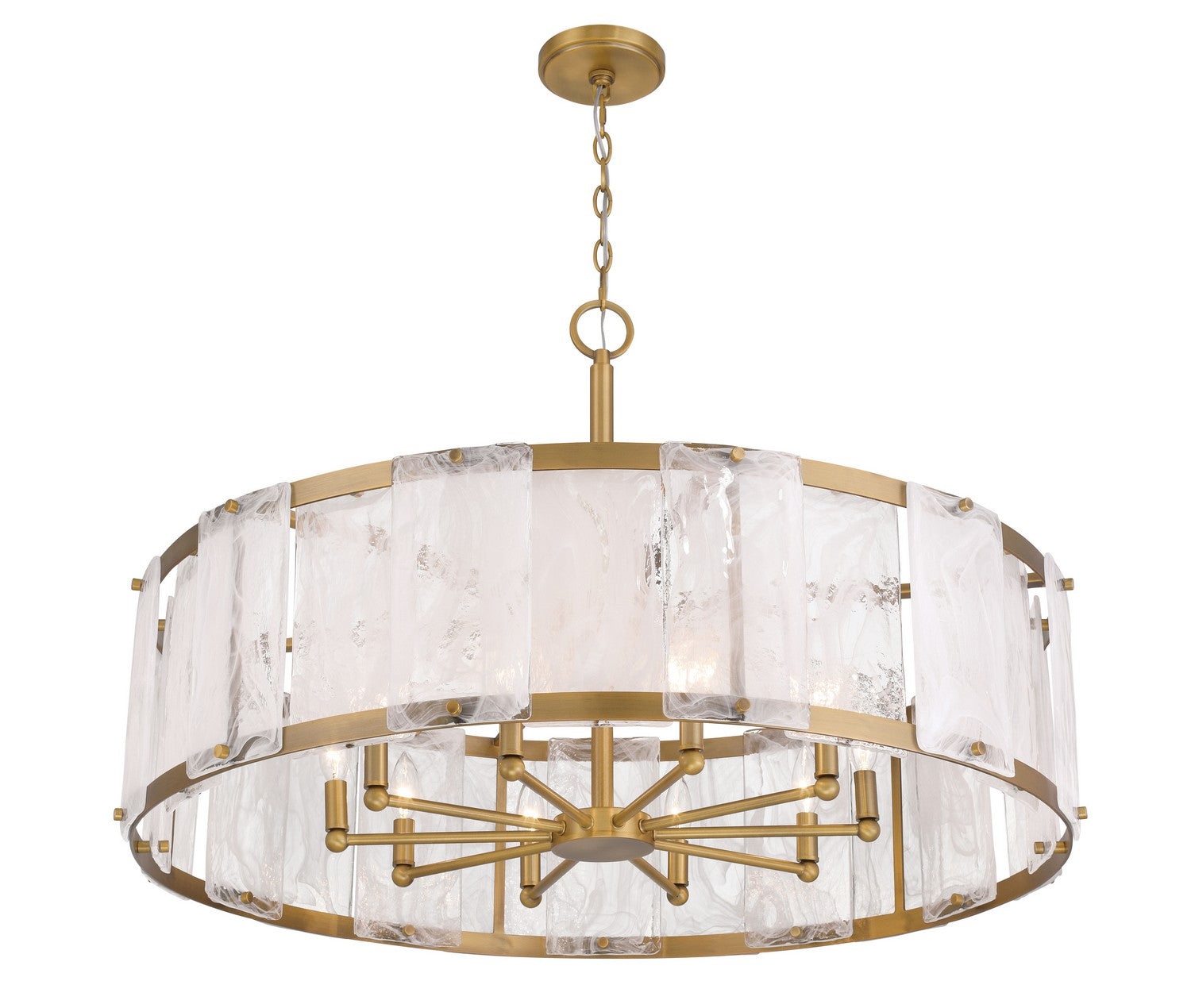Minka-Lavery - 3638-732 - Ten Light Pendant - Veil - Legacy Brass