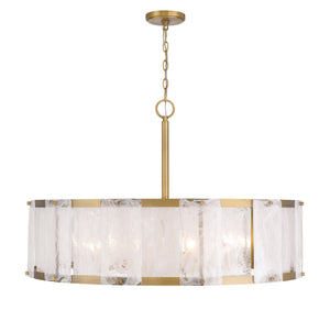 Minka-Lavery - 3638-732 - Ten Light Pendant - Veil - Legacy Brass