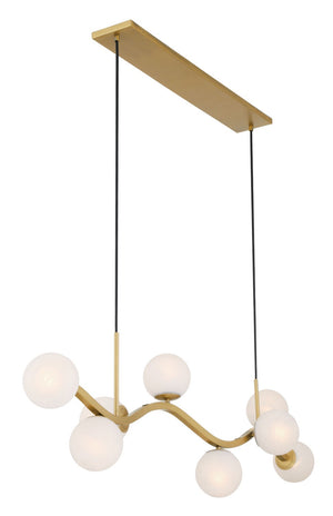 Minka-Lavery - 3747-732 - Eight Light Island Pendant - Curven - Legacy Brass