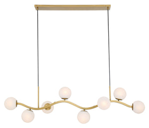 Minka-Lavery - 3747-732 - Eight Light Island Pendant - Curven - Legacy Brass