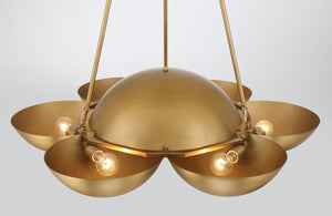 Minka-Lavery - 3756-732 - Six Light Chandelier - Ivy Lane - Legacy Brass