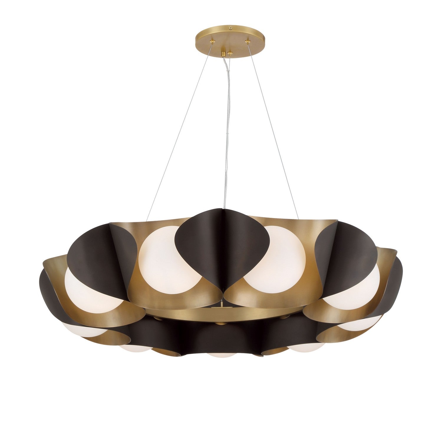 Minka-Lavery - 3779-855 - Nine Light Pendant - Flare - Dark Bronze