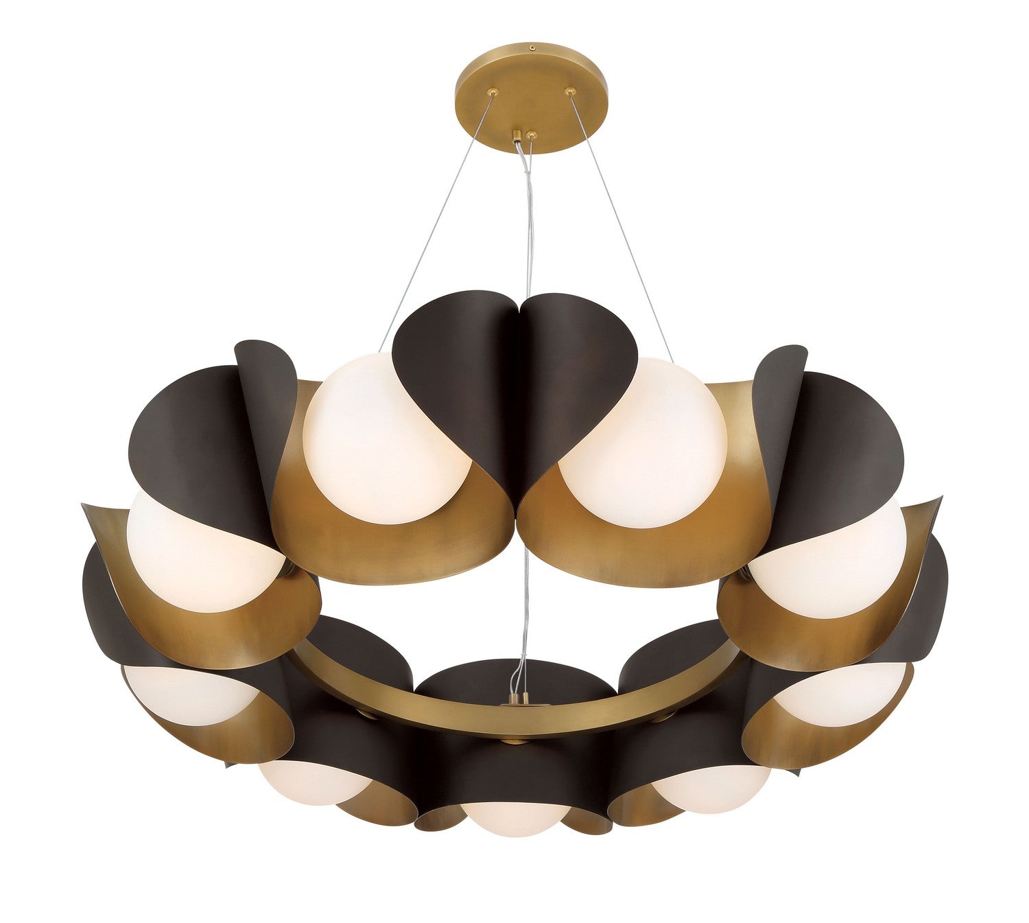 Minka-Lavery - 3779-855 - Nine Light Pendant - Flare - Dark Bronze