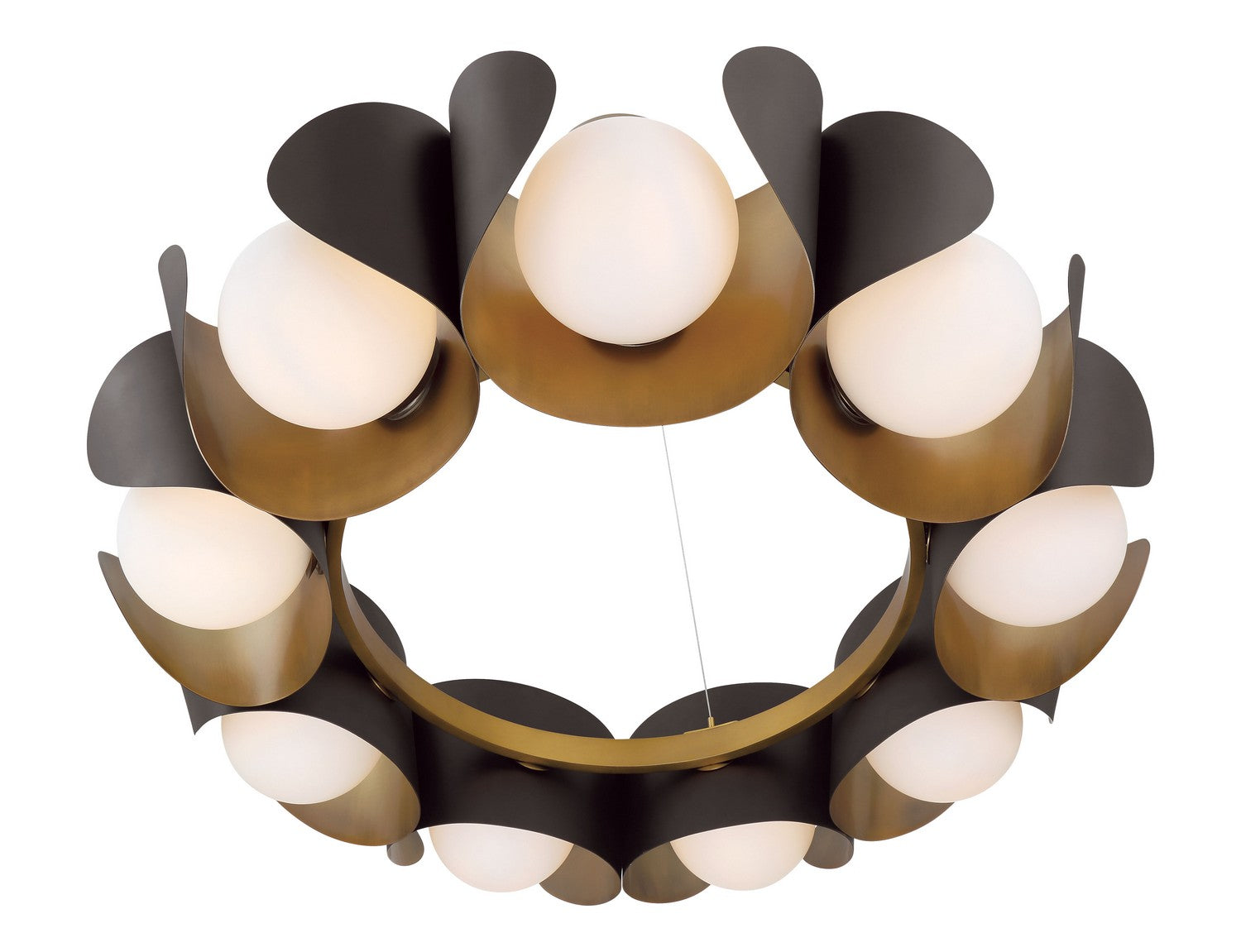 Minka-Lavery - 3779-855 - Nine Light Pendant - Flare - Dark Bronze