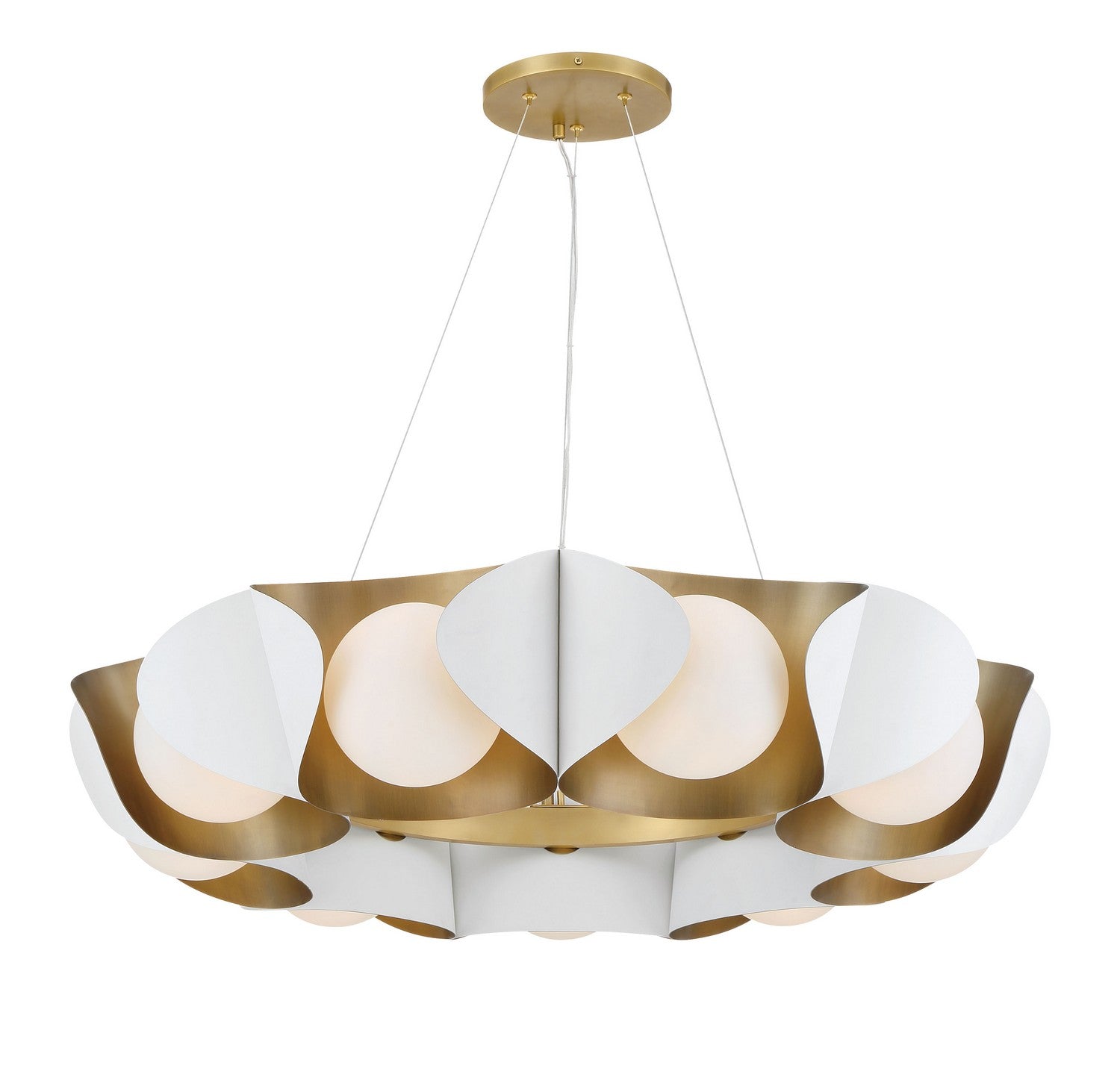 Minka-Lavery - 3779-893 - Nine Light Pendant - Flare - Sand White