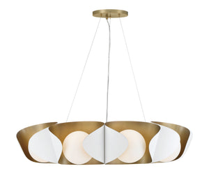 Minka-Lavery - 3779-893 - Nine Light Pendant - Flare - Sand White