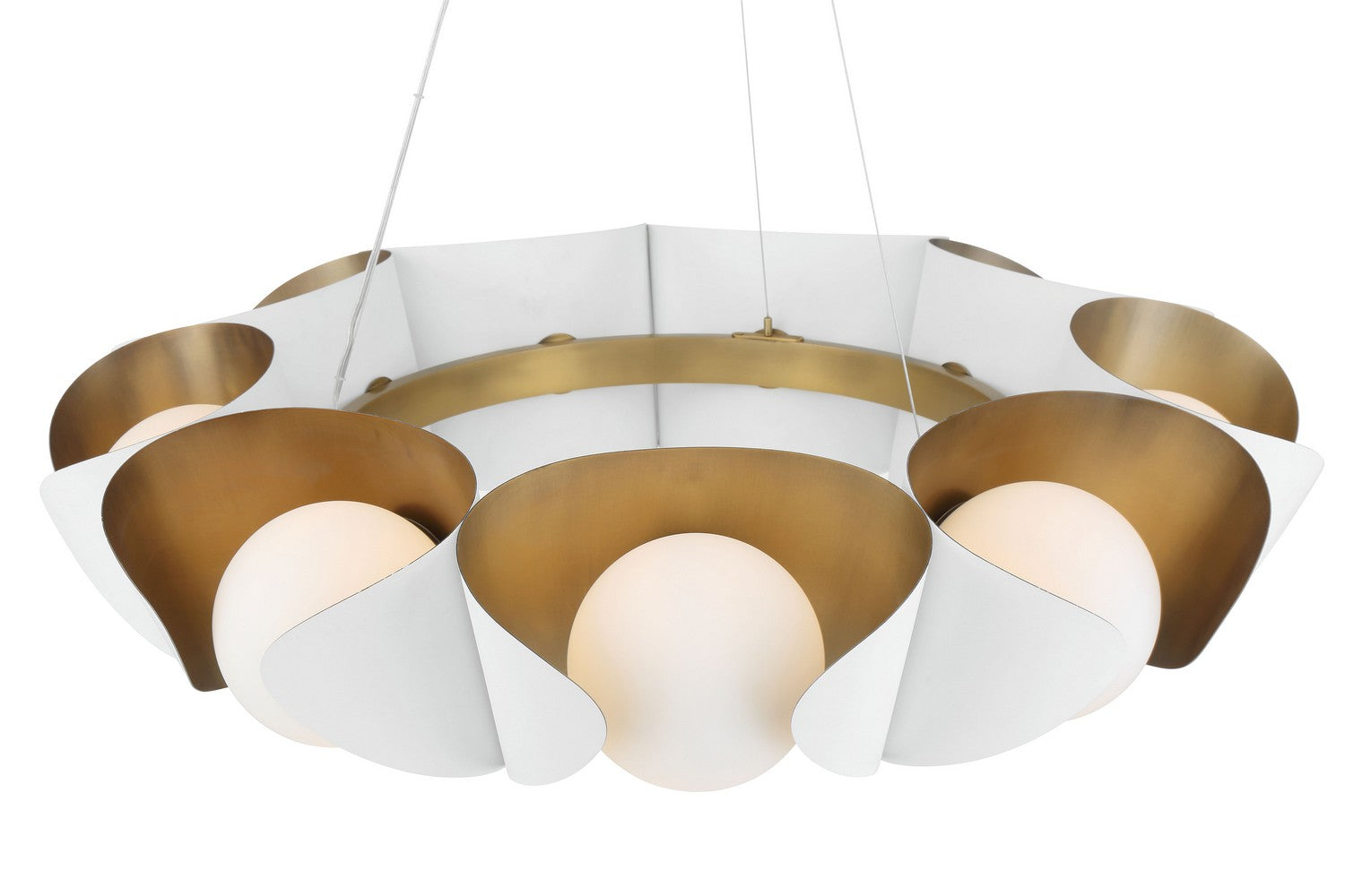 Minka-Lavery - 3779-893 - Nine Light Pendant - Flare - Sand White