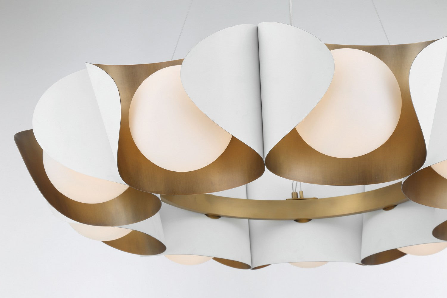 Minka-Lavery - 3779-893 - Nine Light Pendant - Flare - Sand White