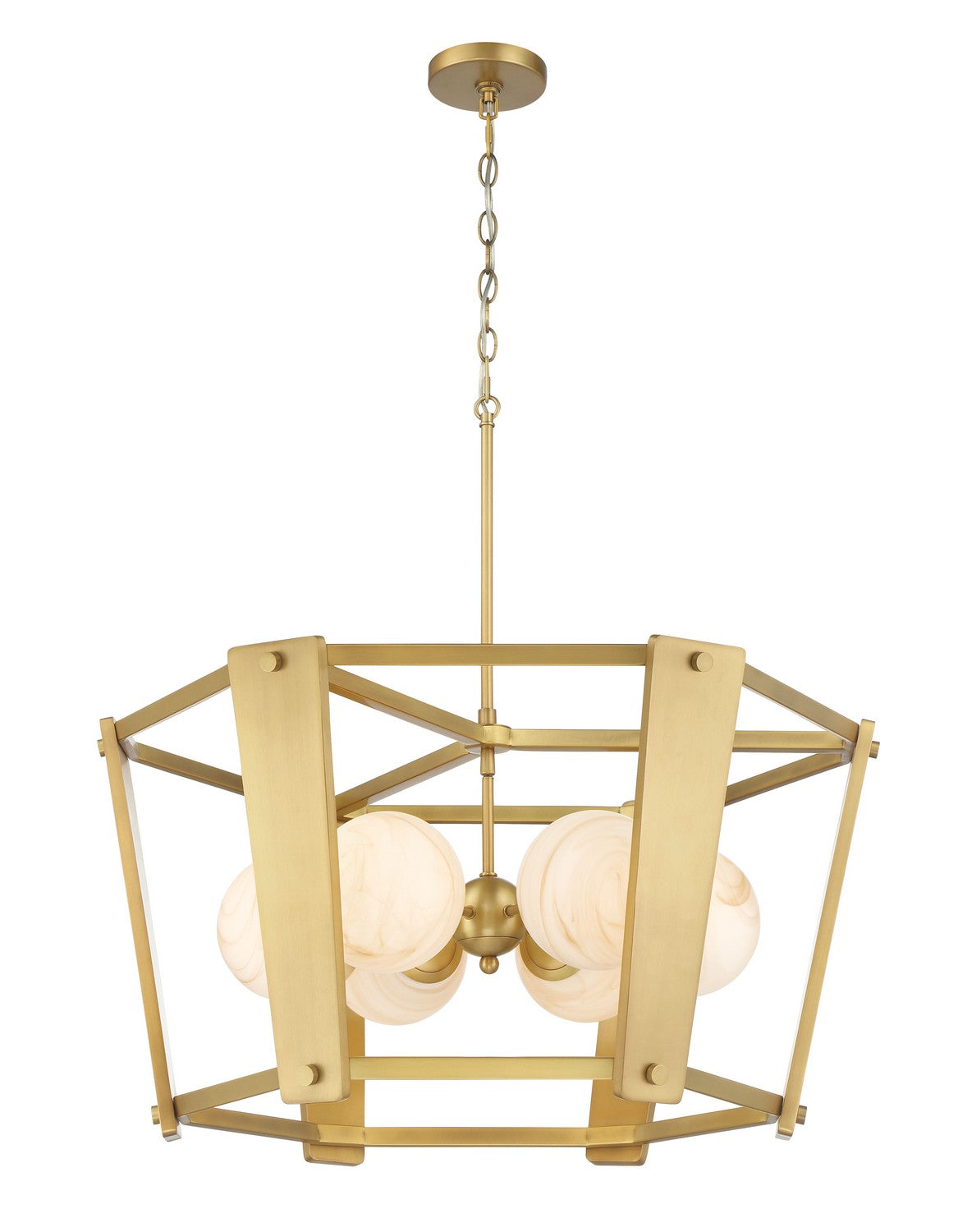 Minka-Lavery - 3786-732 - Six Light Pendant - Shimmer - Legacy Brass