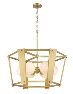 Minka-Lavery - 3786-732 - Six Light Pendant - Shimmer - Legacy Brass