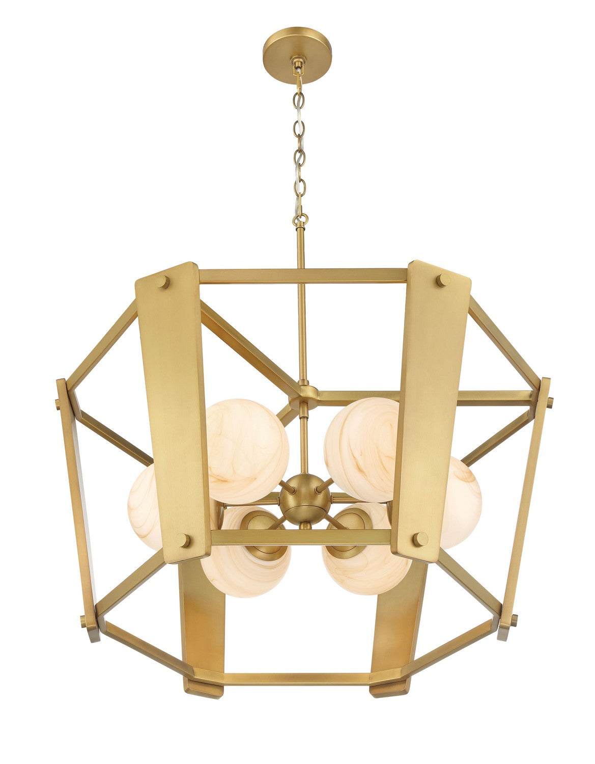 Minka-Lavery - 3786-732 - Six Light Pendant - Shimmer - Legacy Brass