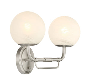 Minka-Lavery - 3792-84 - Two Light Vanity - Whitehall - Brushed Nickel