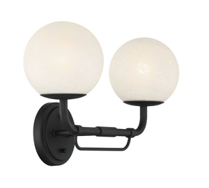 Minka-Lavery - 3792-899 - Two Light Vanity - Whitehall - Dark Matte Black