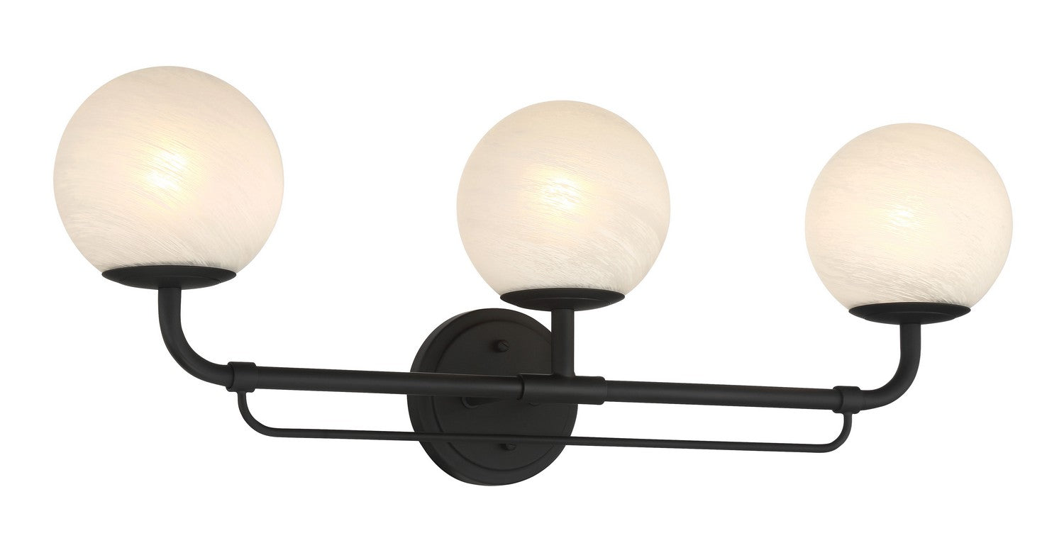 Minka-Lavery - 3793-899 - Three Light Vanity - Whitehall - Dark Matte Black