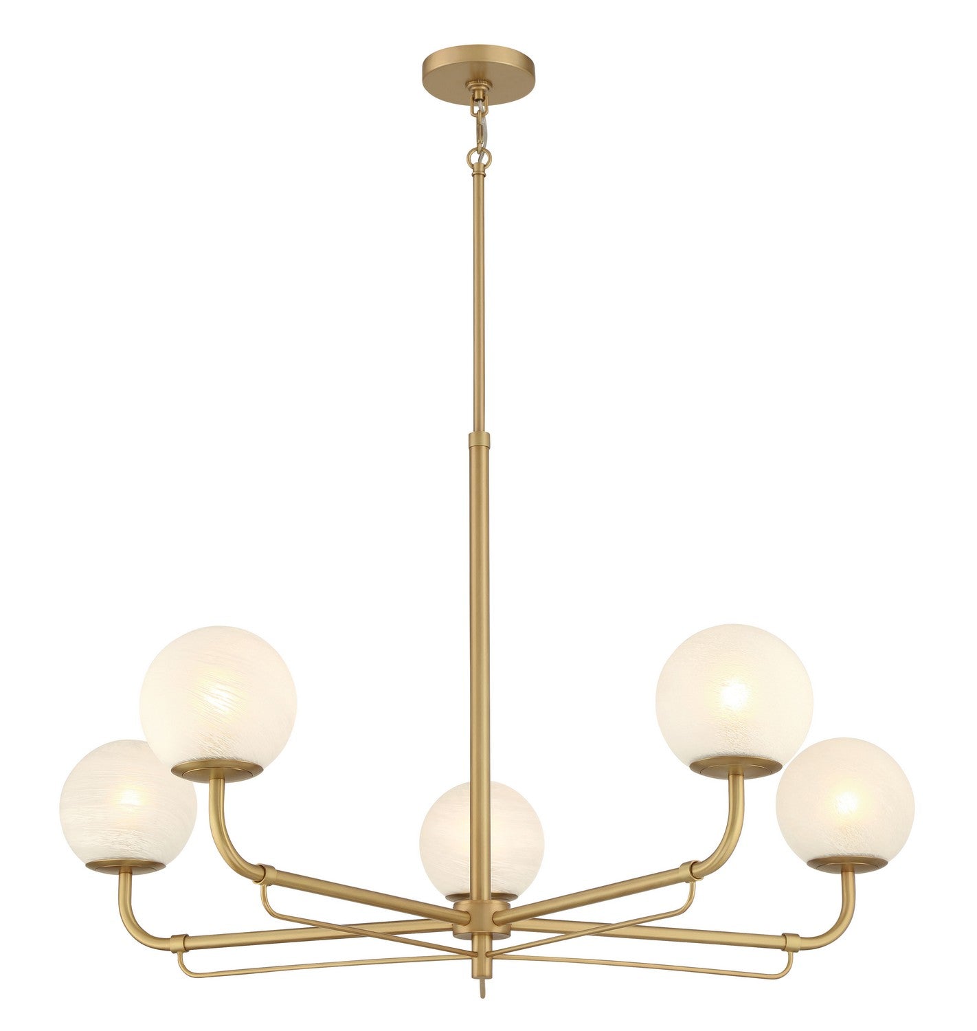 Minka-Lavery - 3795-732 - Five Light Chandelier - Whitehall - Legacy Brass