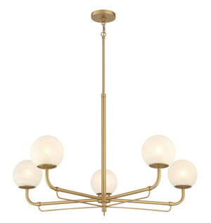 Minka-Lavery - 3795-732 - Five Light Chandelier - Whitehall - Legacy Brass