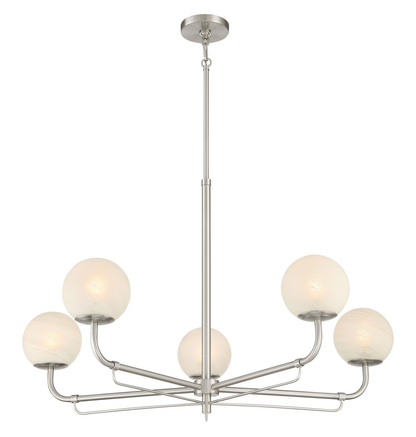 Minka-Lavery - 3795-84 - Five Light Chandelier - Whitehall - Brushed Nickel