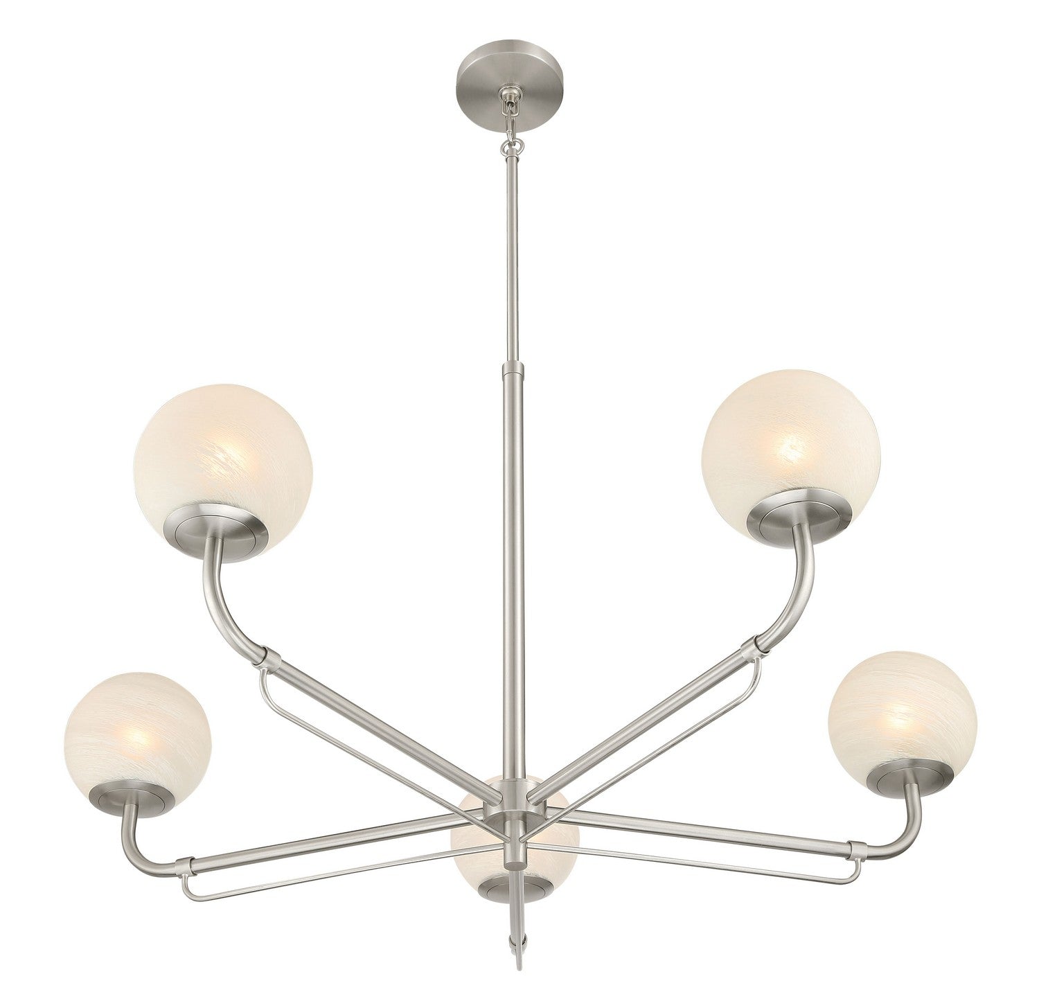 Minka-Lavery - 3795-84 - Five Light Chandelier - Whitehall - Brushed Nickel