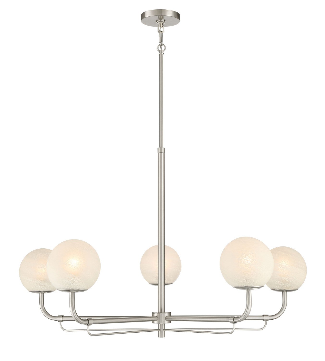 Minka-Lavery - 3795-84 - Five Light Chandelier - Whitehall - Brushed Nickel