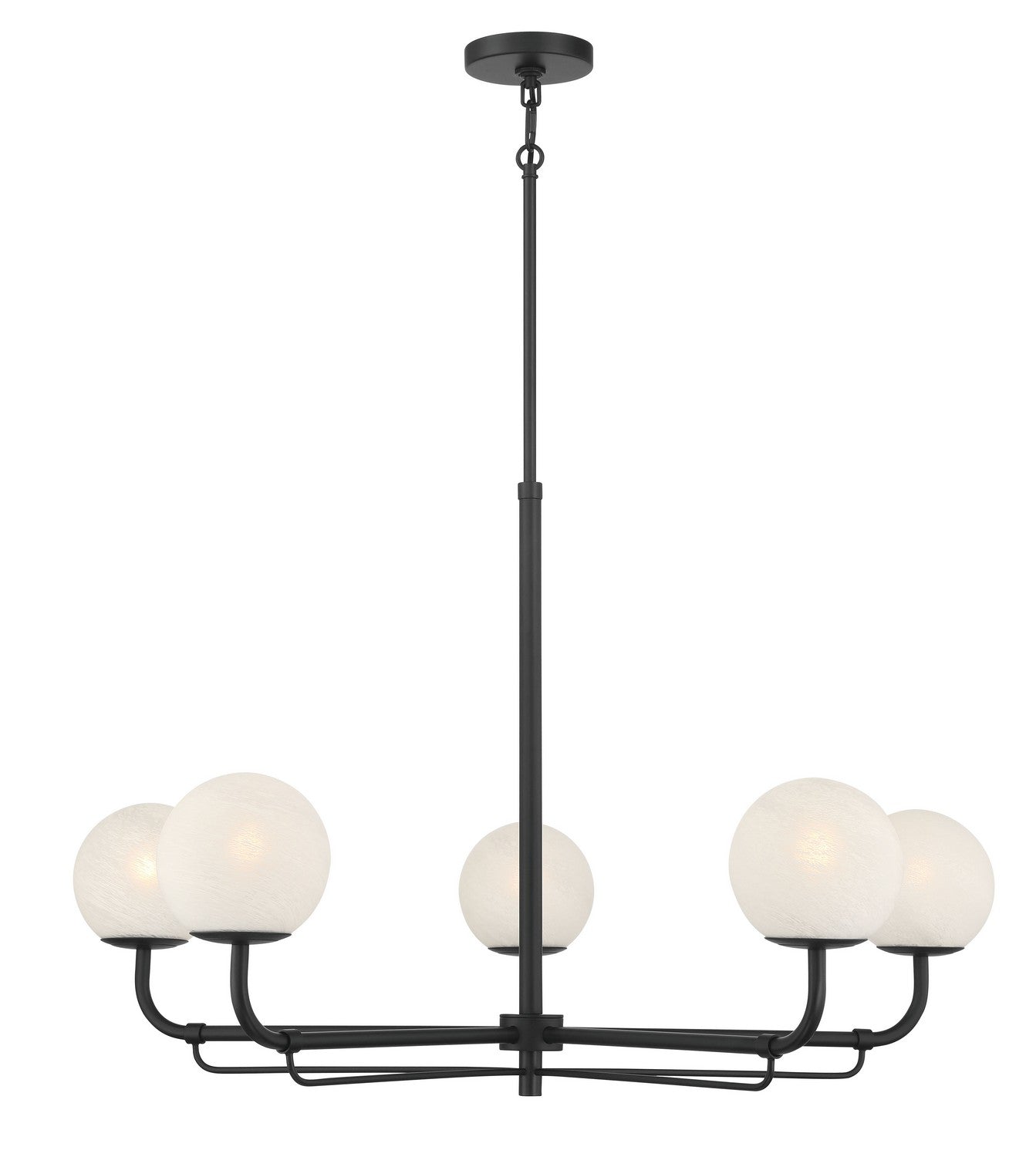 Minka-Lavery - 3795-899 - Five Light Chandelier - Whitehall - Dark Matte Black