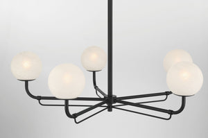 Minka-Lavery - 3795-899 - Five Light Chandelier - Whitehall - Dark Matte Black