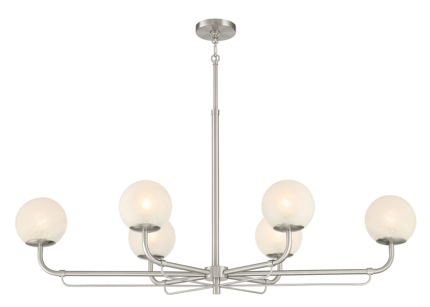 Minka-Lavery - 3796-84 - Six Light Island Pendant - Whitehall - Brushed Nickel