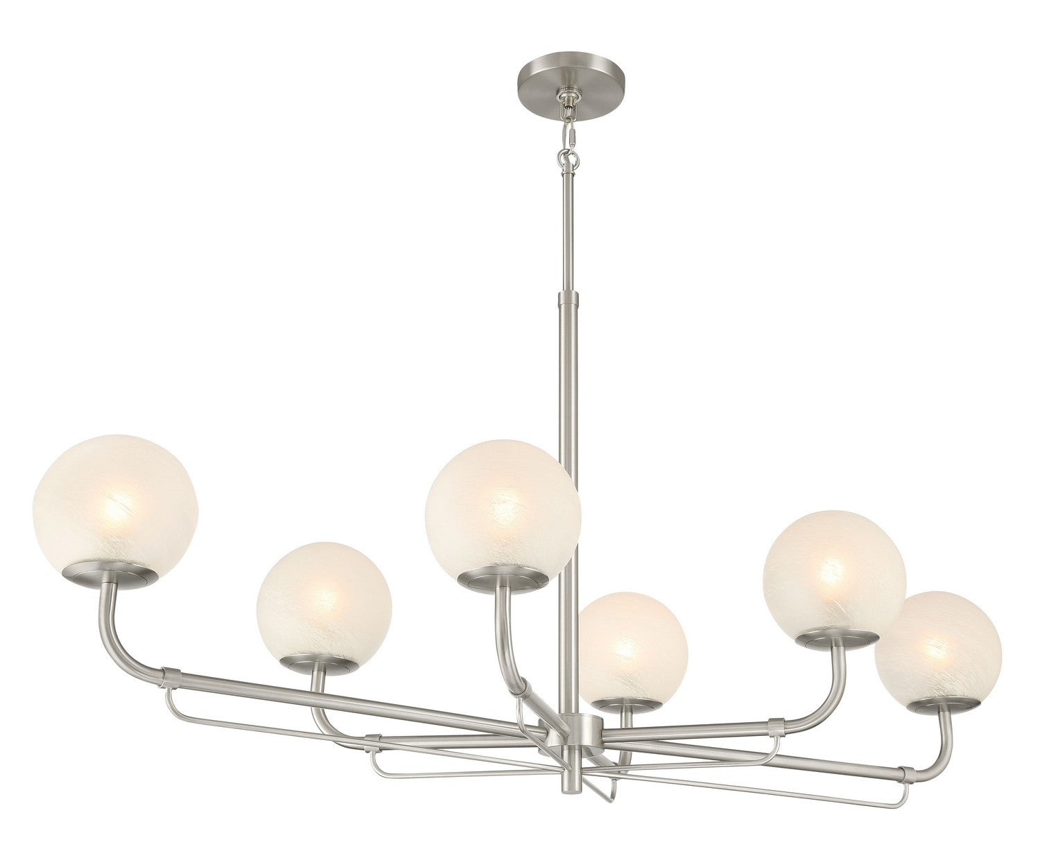 Minka-Lavery - 3796-84 - Six Light Island Pendant - Whitehall - Brushed Nickel