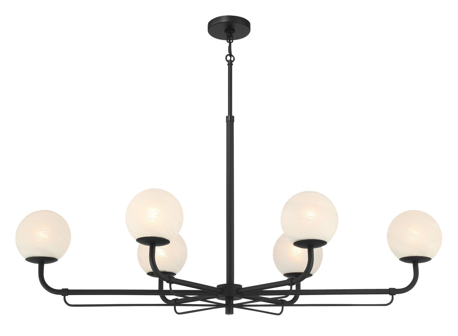 Minka-Lavery - 3796-899 - Six Light Island Pendant - Whitehall - Dark Matte Black