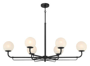Minka-Lavery - 3796-899 - Six Light Island Pendant - Whitehall - Dark Matte Black