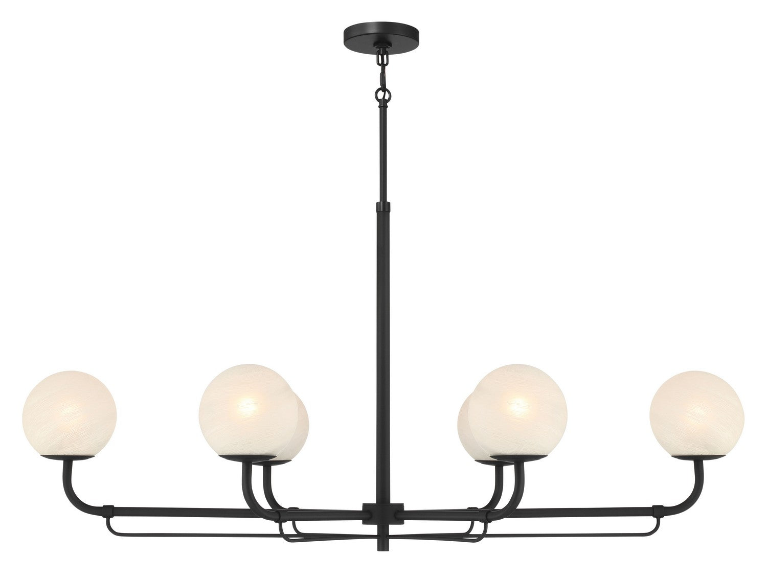 Minka-Lavery - 3796-899 - Six Light Island Pendant - Whitehall - Dark Matte Black