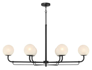 Minka-Lavery - 3796-899 - Six Light Island Pendant - Whitehall - Dark Matte Black