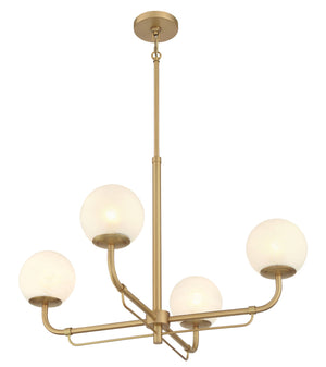 Minka-Lavery - 3797-732 - Four Light Chandelier - Whitehall - Legacy Brass