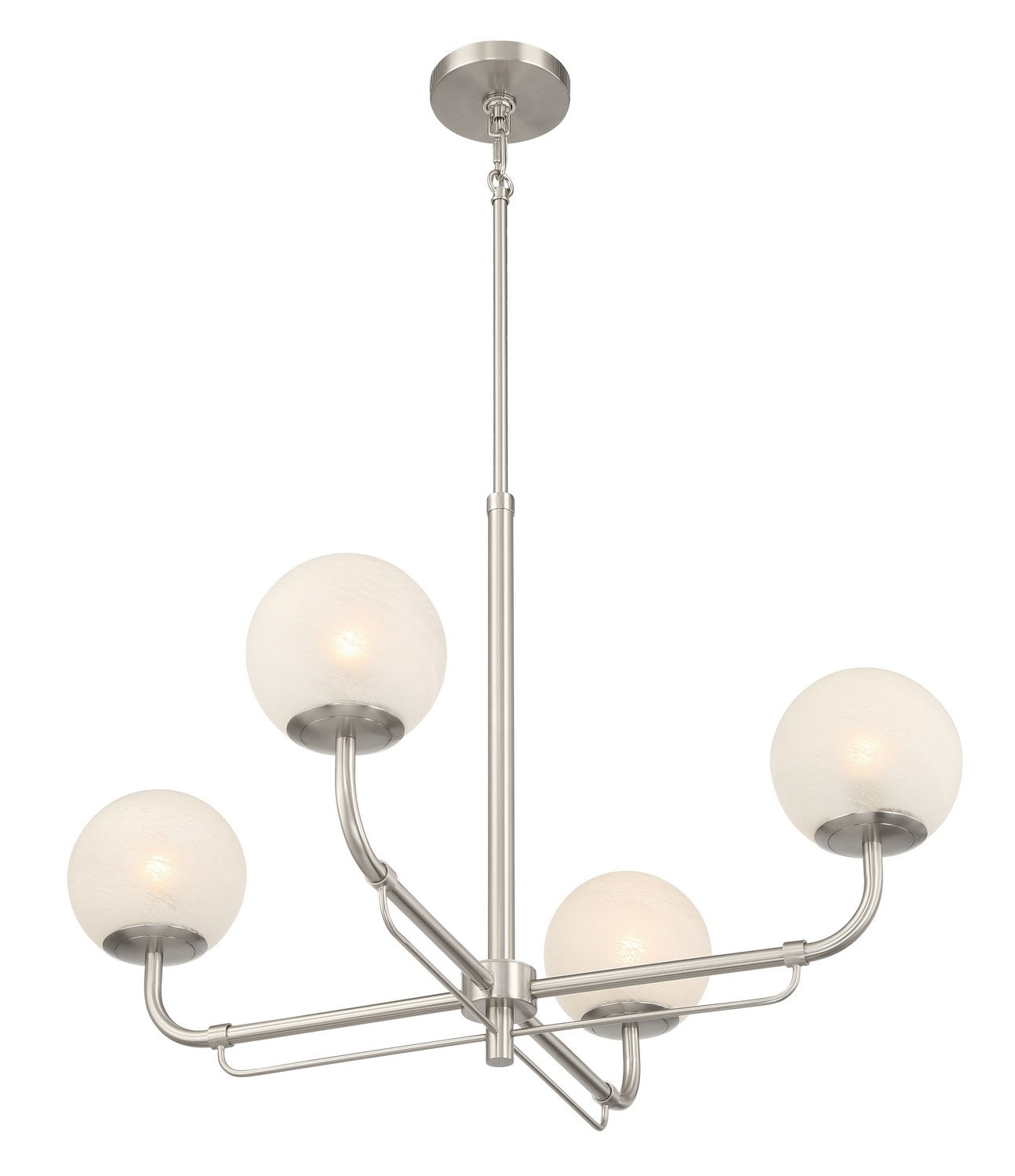 Minka-Lavery - 3797-84 - Four Light Chandelier - Whitehall - Brushed Nickel