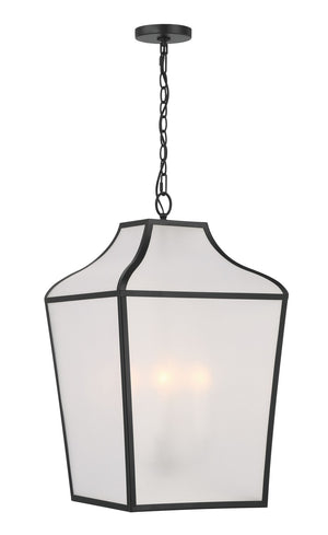 Minka-Lavery - 3804-899 - Four Light Pendant - Velena - Dark Matte Black