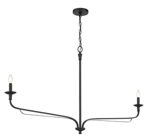 Minka-Lavery - 3825-899 - Two Light Chandelier - Velena - Dark Matte Black