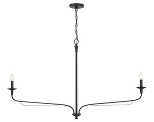 Minka-Lavery - 3825-899 - Two Light Chandelier - Velena - Dark Matte Black