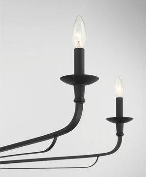Minka-Lavery - 3826-899 - Six Light Chandelier - Velena - Dark Matte Black