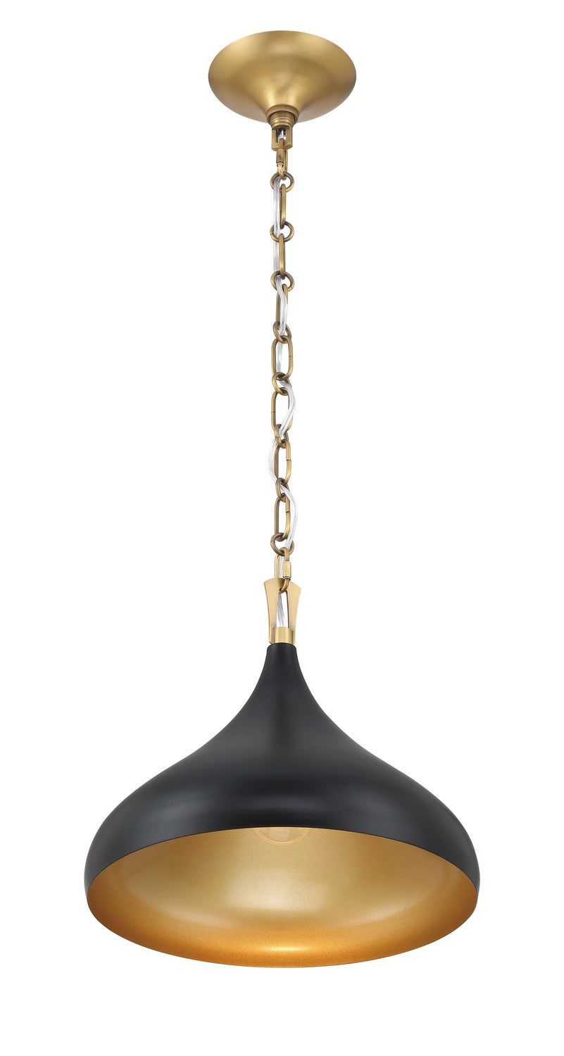 Minka-Lavery - 3931-876 - One Light Pendant - Cedar Lane - Dark Matte Black