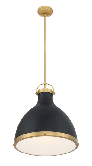 Minka-Lavery - 3932-876 - One Light Pendant - Lynk - Dark Matte Black