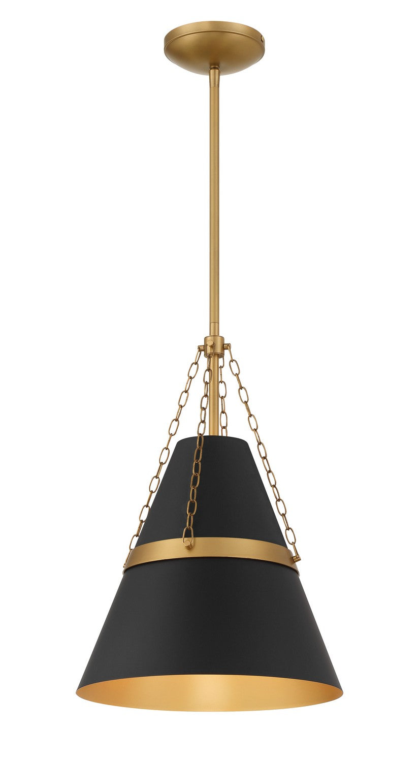 Minka-Lavery - 3933-876 - One Light Pendant - Springfield - Dark Matte Black