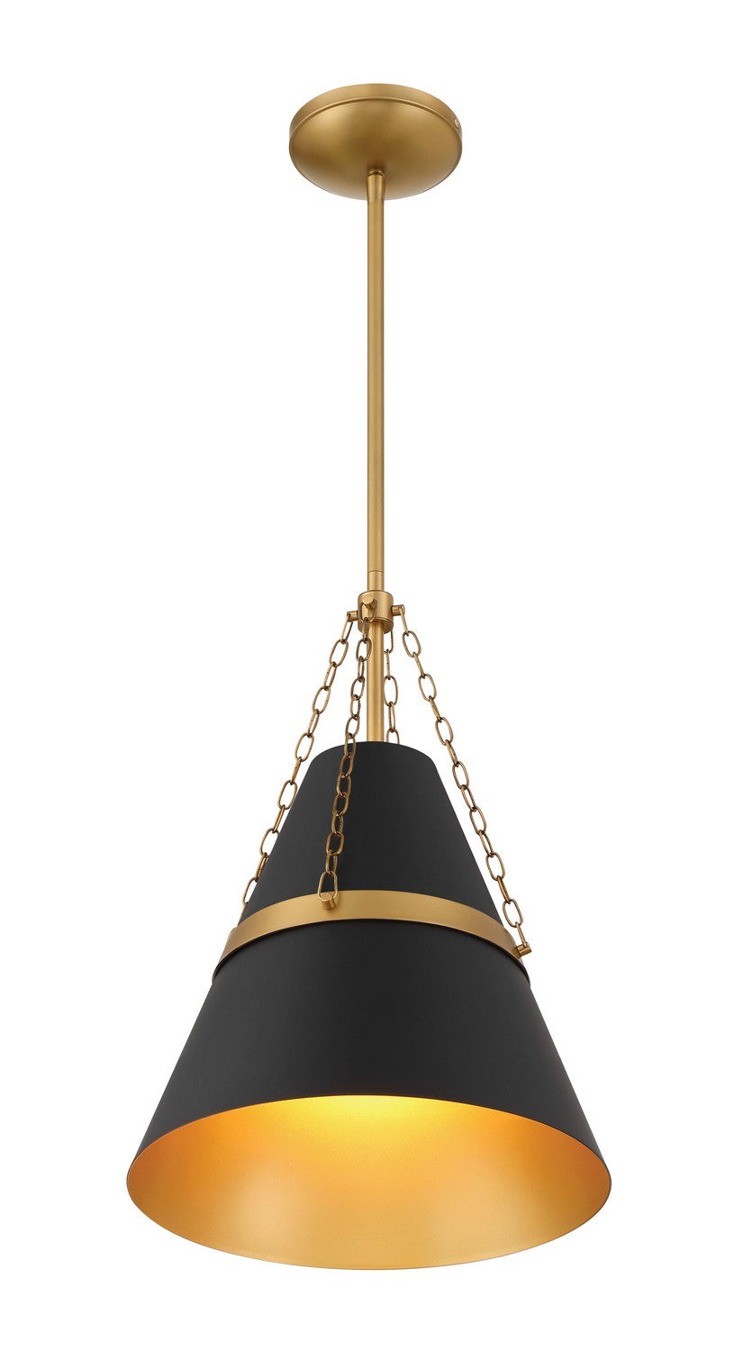 Minka-Lavery - 3933-876 - One Light Pendant - Springfield - Dark Matte Black