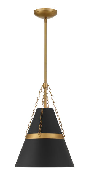 Minka-Lavery - 3933-876 - One Light Pendant - Springfield - Dark Matte Black