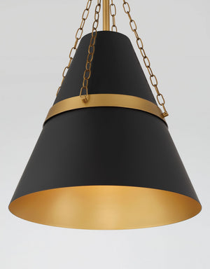 Minka-Lavery - 3933-876 - One Light Pendant - Springfield - Dark Matte Black