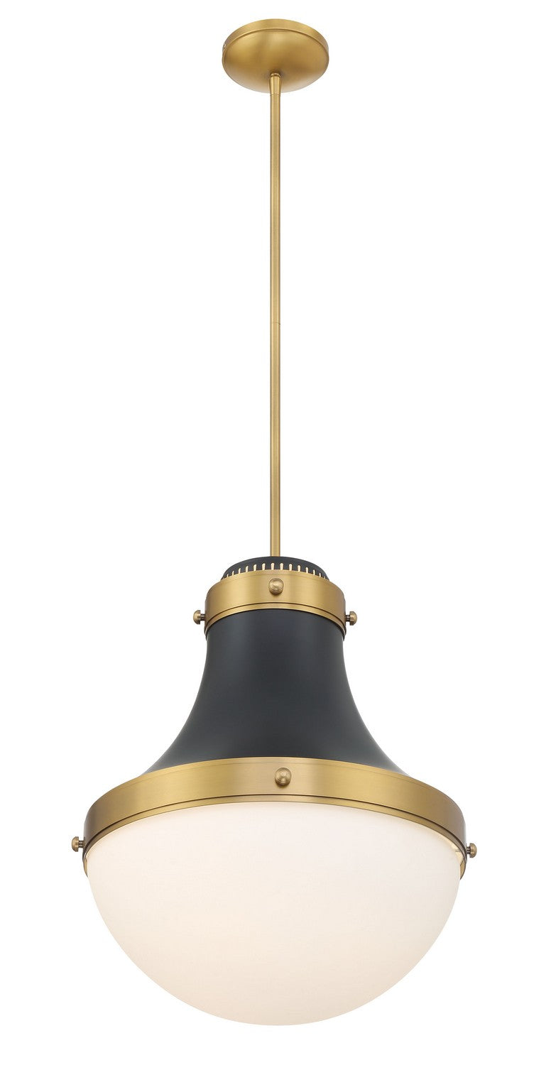 Minka-Lavery - 3934-876 - One Light Pendant - Purelight - Dark Matte Black