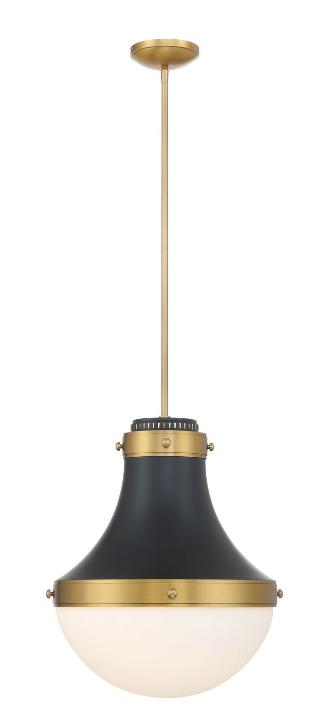 Minka-Lavery - 3934-876 - One Light Pendant - Purelight - Dark Matte Black