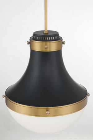 Minka-Lavery - 3934-876 - One Light Pendant - Purelight - Dark Matte Black
