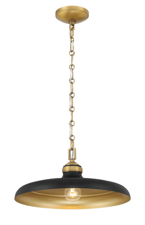 Minka-Lavery - 3935-876 - One Light Pendant - Crowne - Dark Matte Black