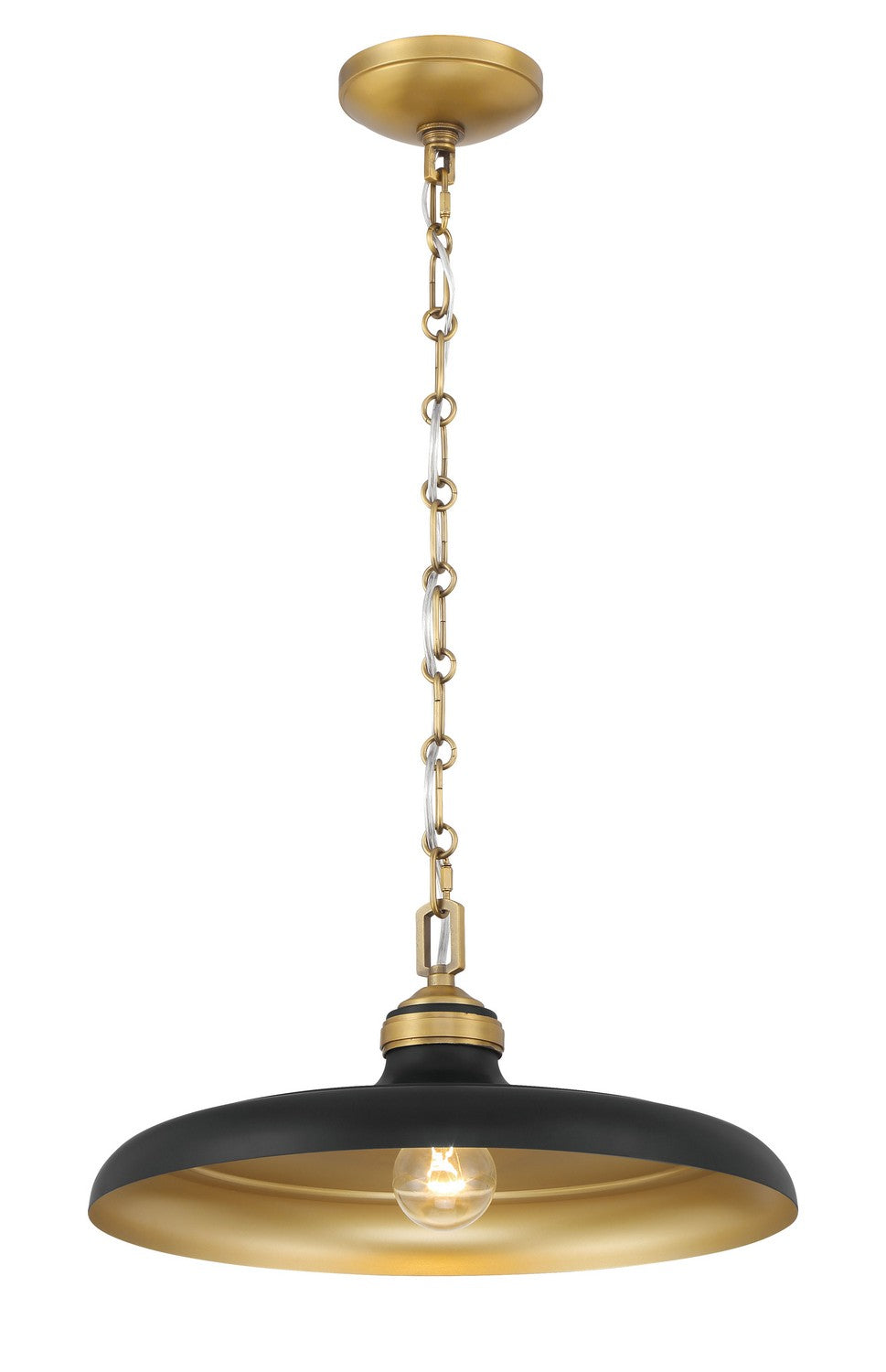 Minka-Lavery - 3935-876 - One Light Pendant - Crowne - Dark Matte Black