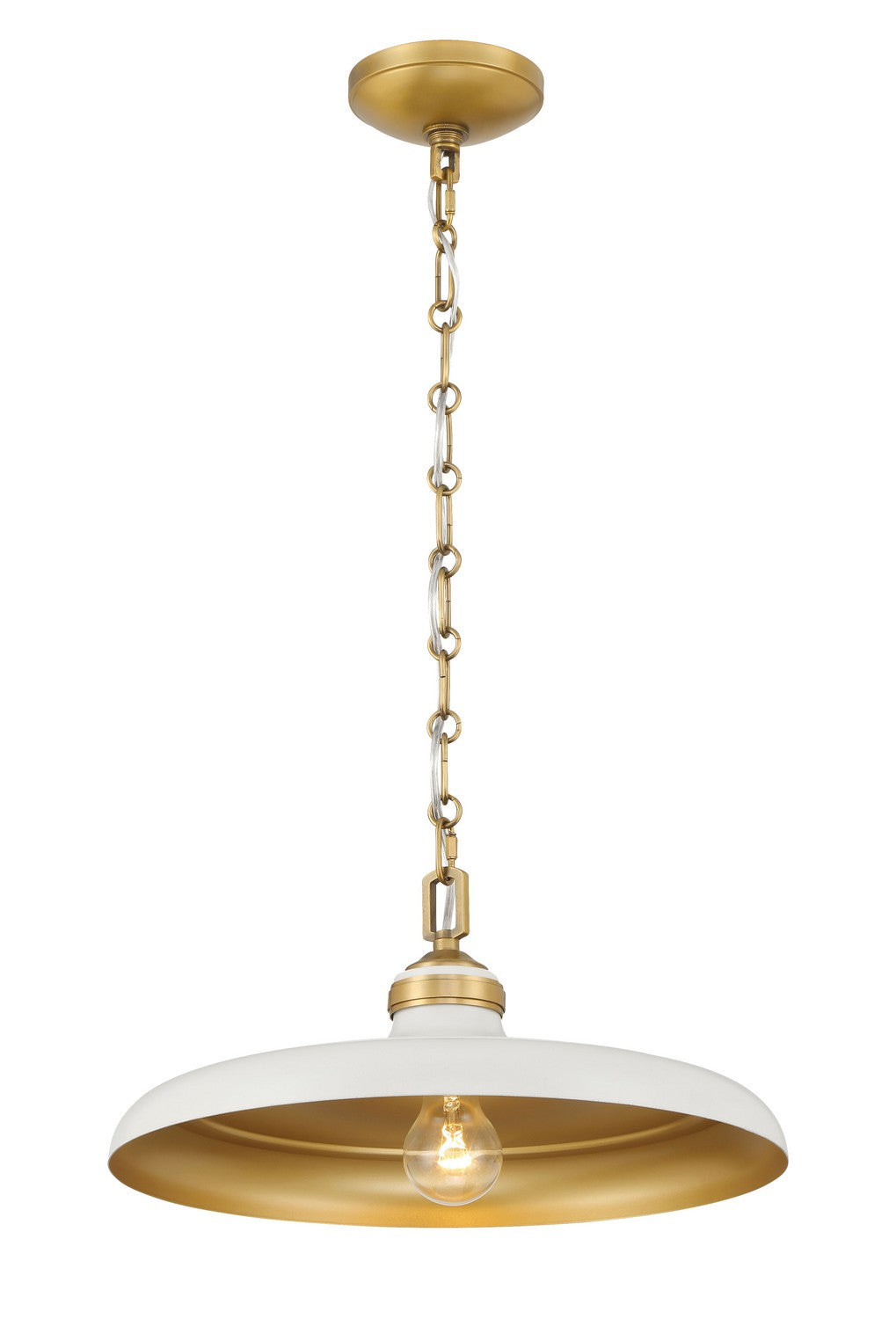 Minka-Lavery - 3935-879 - One Light Pendant - Crowne - Off White Cream